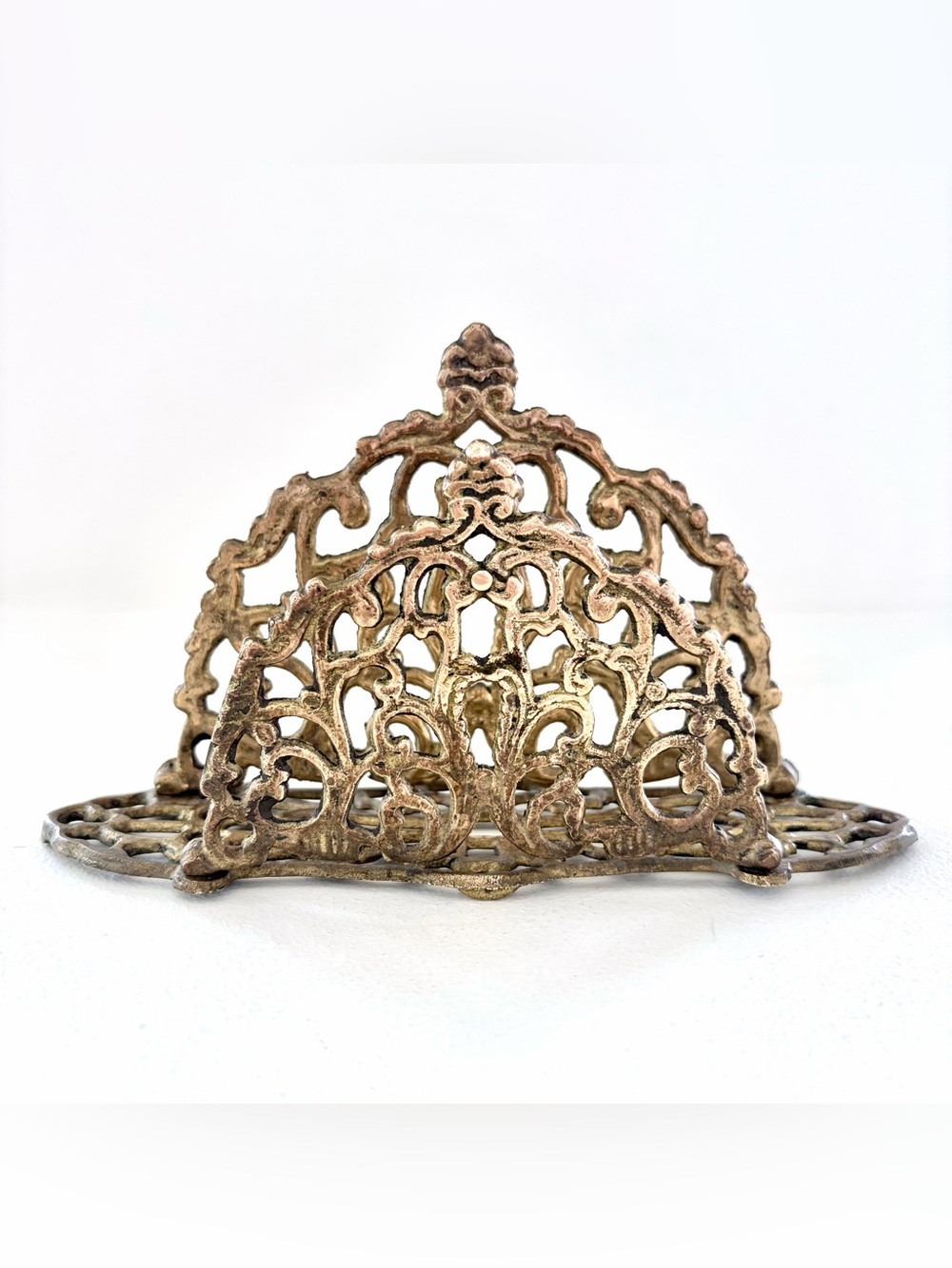 Vintage Brass Ornate Napkin Holder